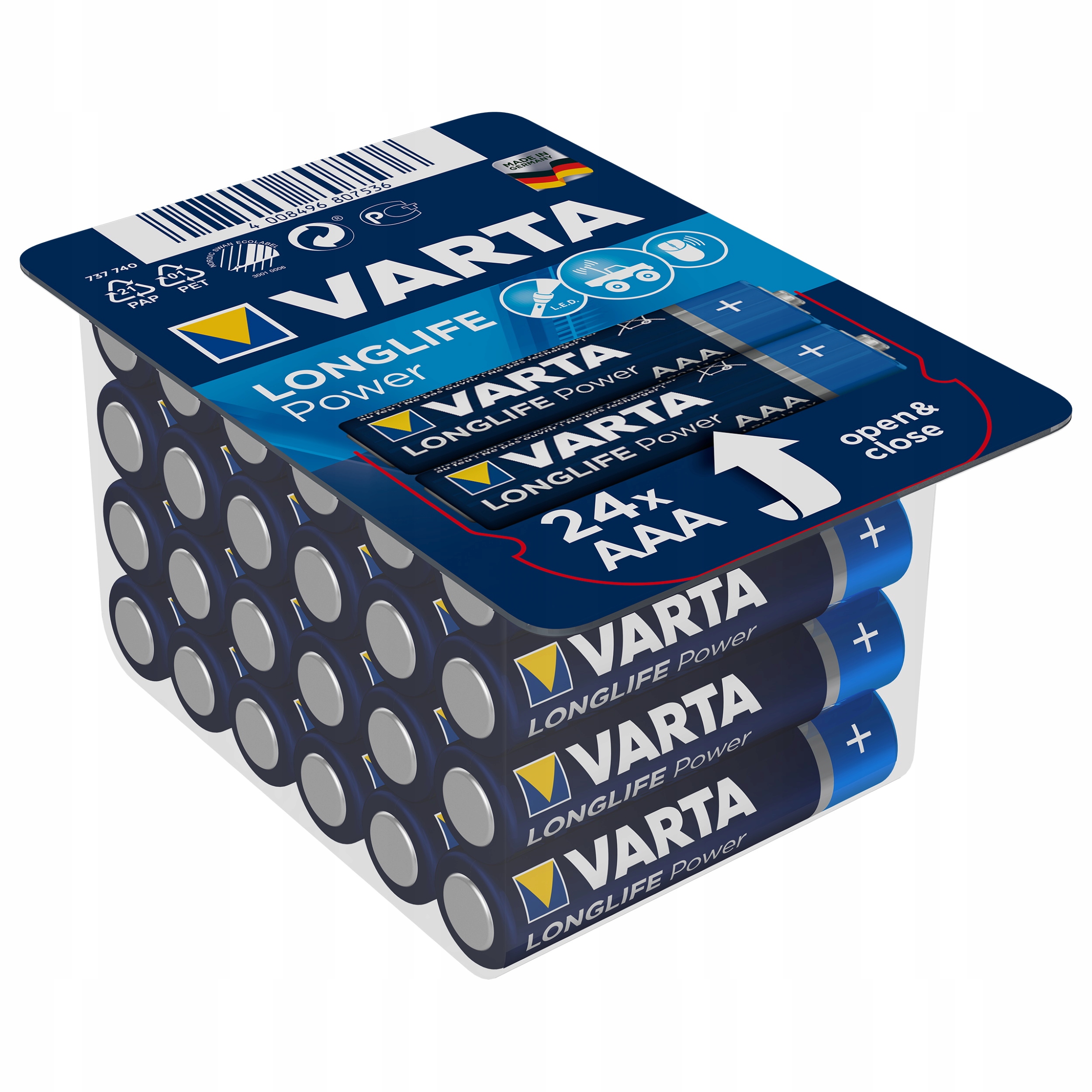 

blis 24 szt. baterii Varta LR03 Aaa LongLife Power