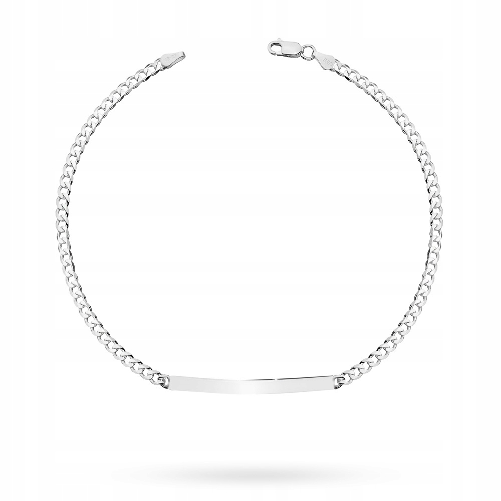 

Bransoletka Srebrna 925 Pancerka z Grawerem 23cm