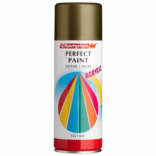 CHAMPION FARBA EMALIA UNIWERSALNA SZYBKOSCHNĄCA ZŁOTA RAL 1036 SPRAY