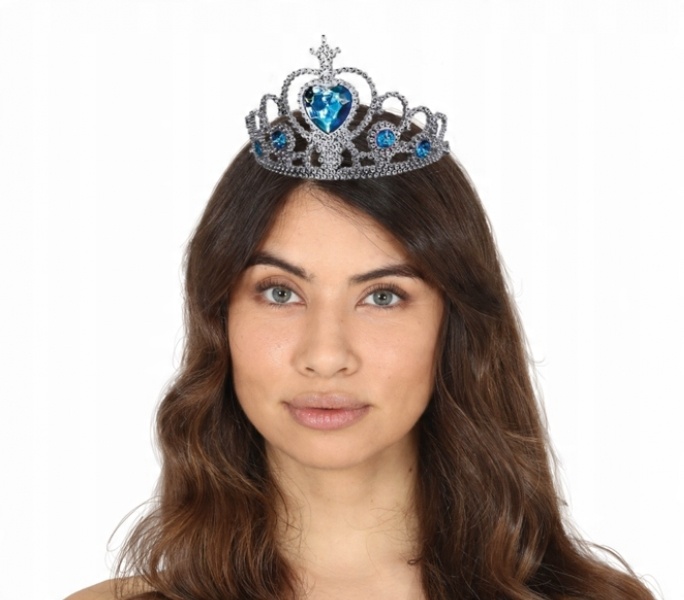 

Tiara Niebiesko Srebrna Zimowa Z Sercem