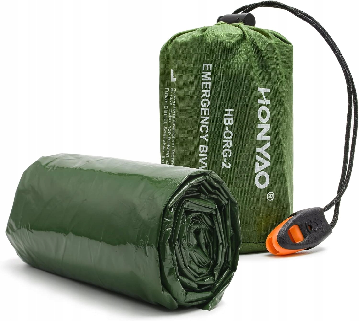 Z362 Survivalowy śpiwór z gwizdkiem sygnałowym Honyao 210 x 90 cm