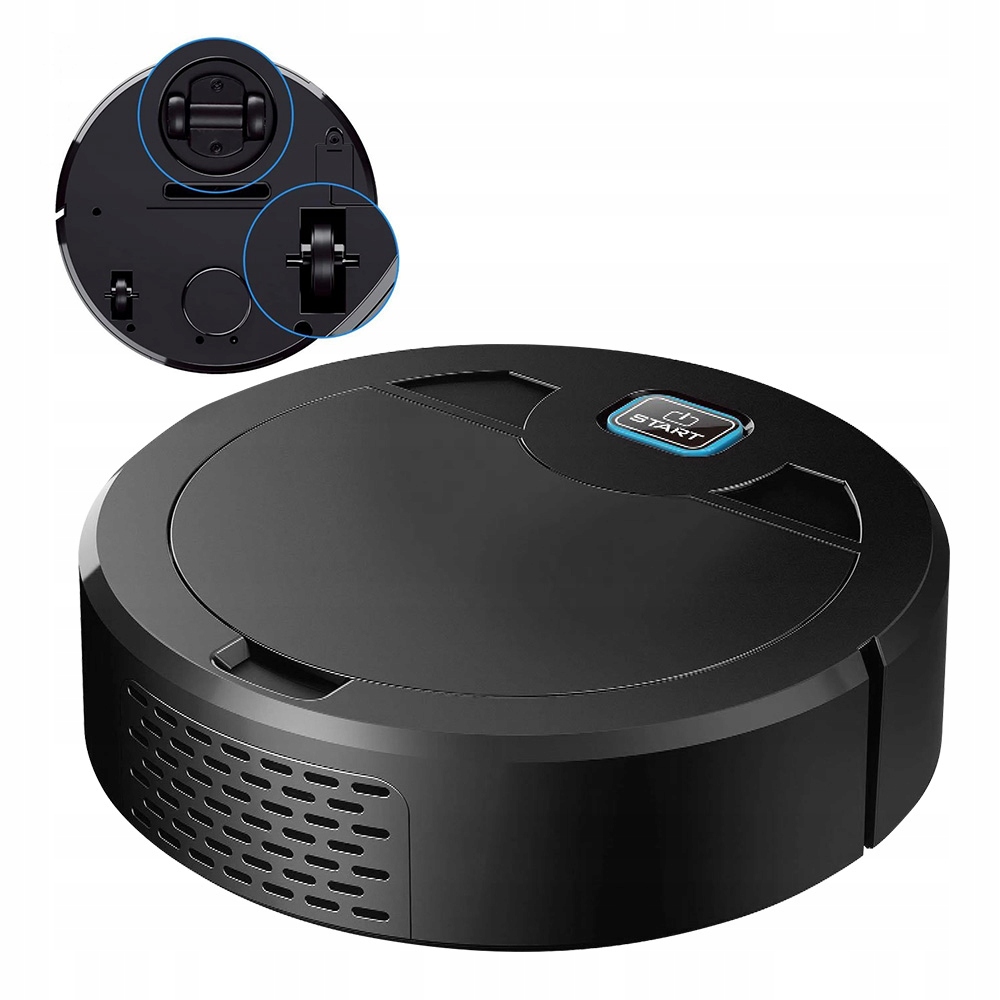 Inteligentny Robot Sprzątający Czarny Uv Mopem, 15000PA 2000MAH