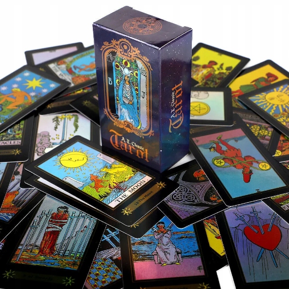 ZESTAW KLASYCZNYCH KART A.E. CLASSIC WAITE TAROT CARDS HOLOGRAPHIC 78 SZT EAN (GTIN) 8124522022