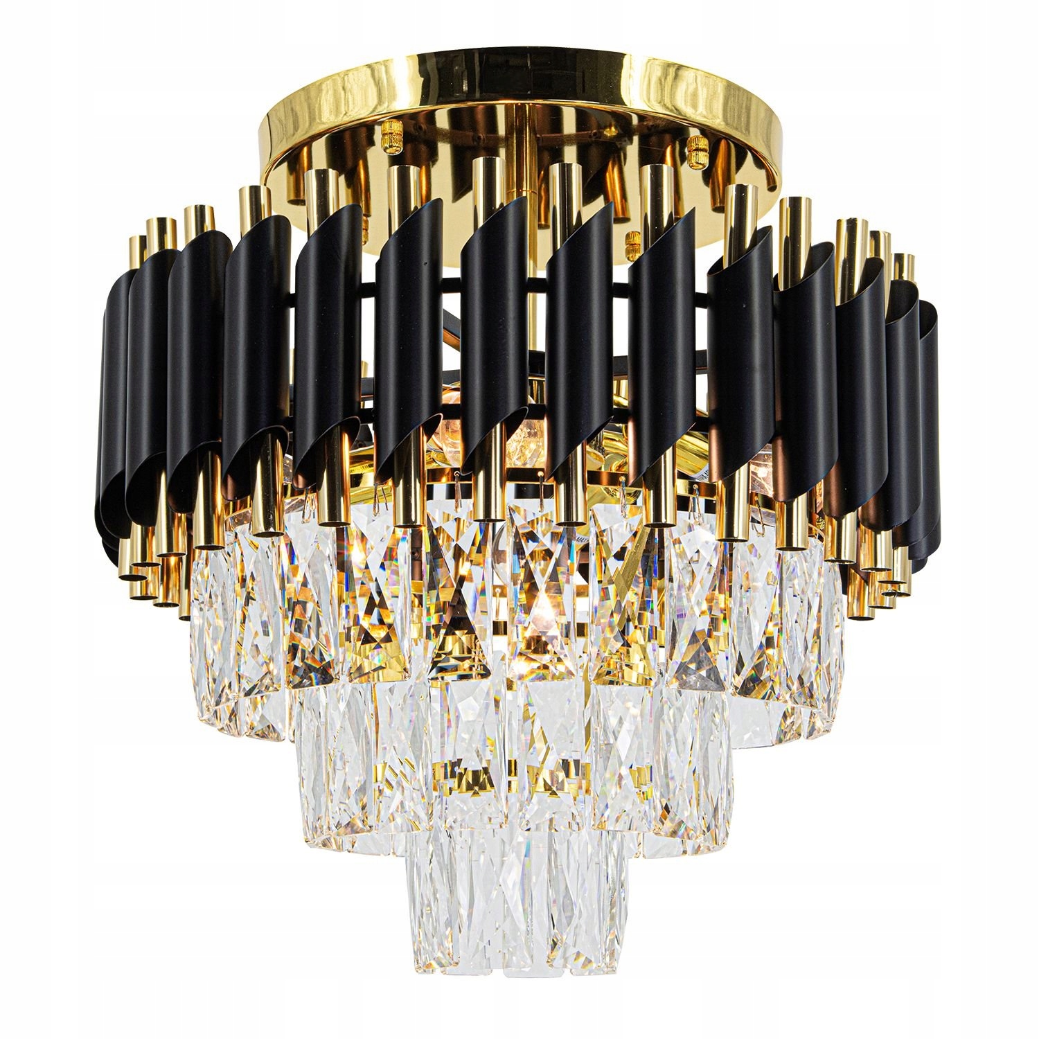 Kryštálová stropná lampa Toledo 6260/4B Tr Bl Elem
