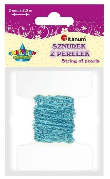 PEREŁKI NA SZNURKU 2,5MMX2M NIEBIESKIE, TITANUM