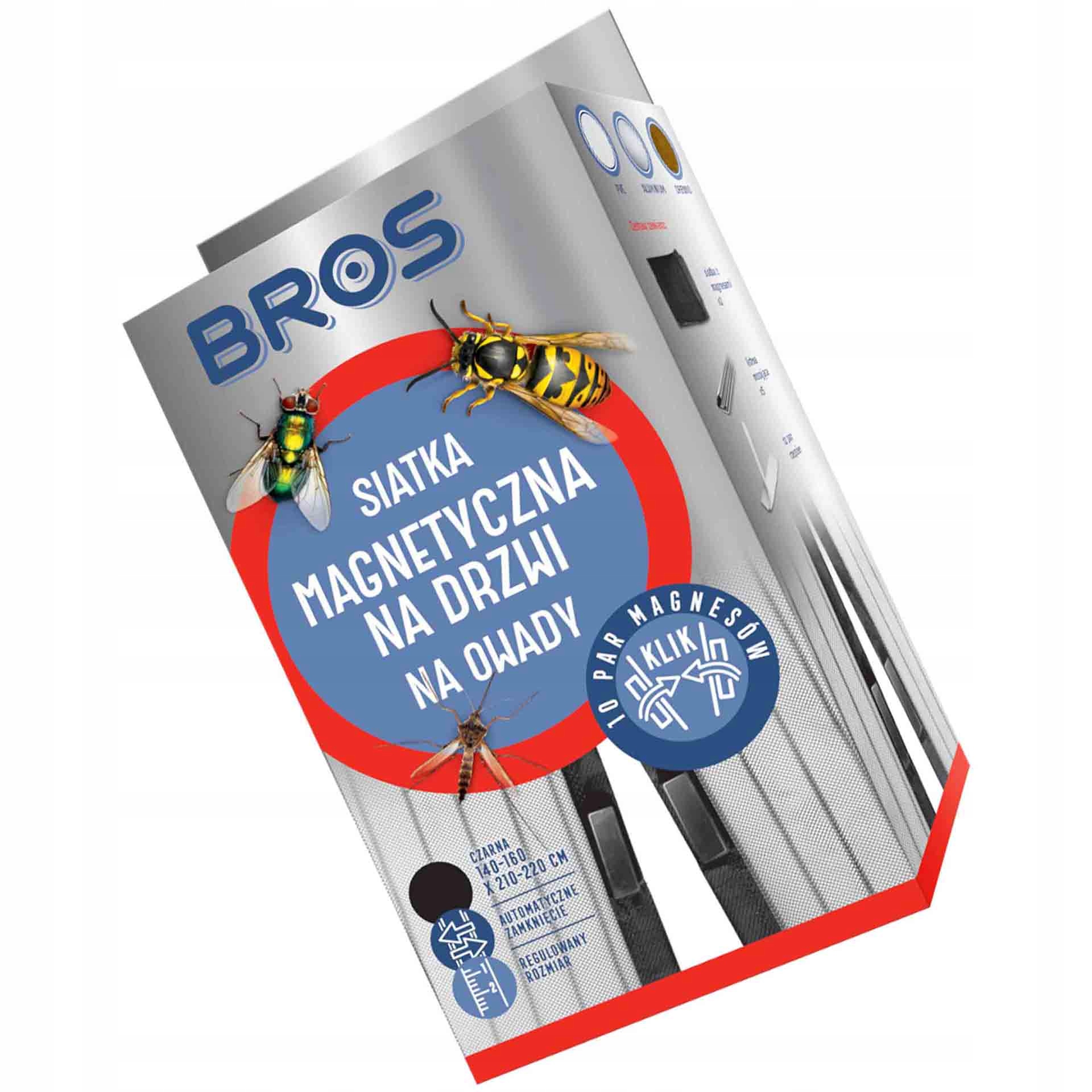 

Bros Siatka Na Drzwi Magnetyczna 160X220 Czarna