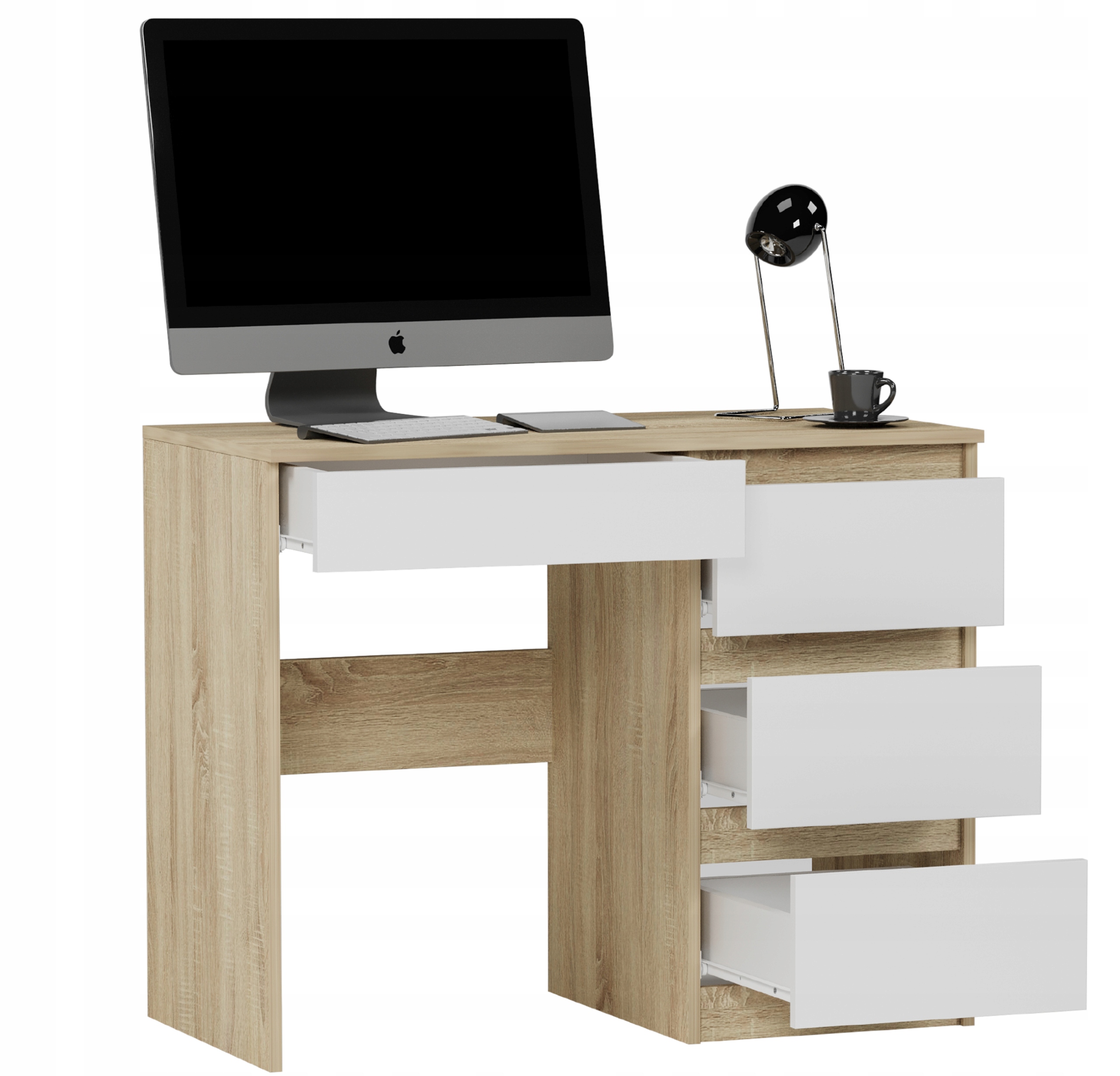 Meble Biurko komputer stolik 90cm sonoma mix N34