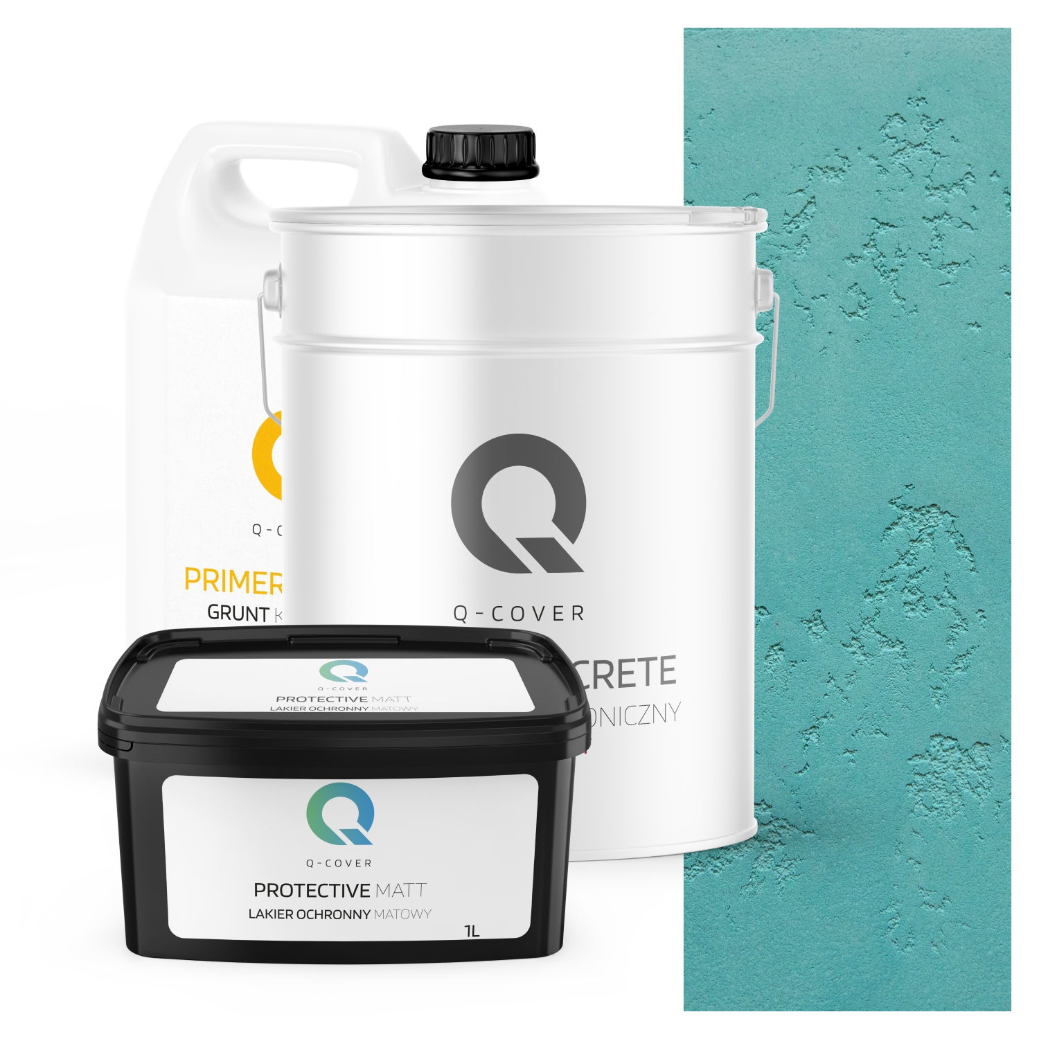 Vnitřní Architektonický Beton Tyrkysový Set H1441 19 kg Komplet 10 m2