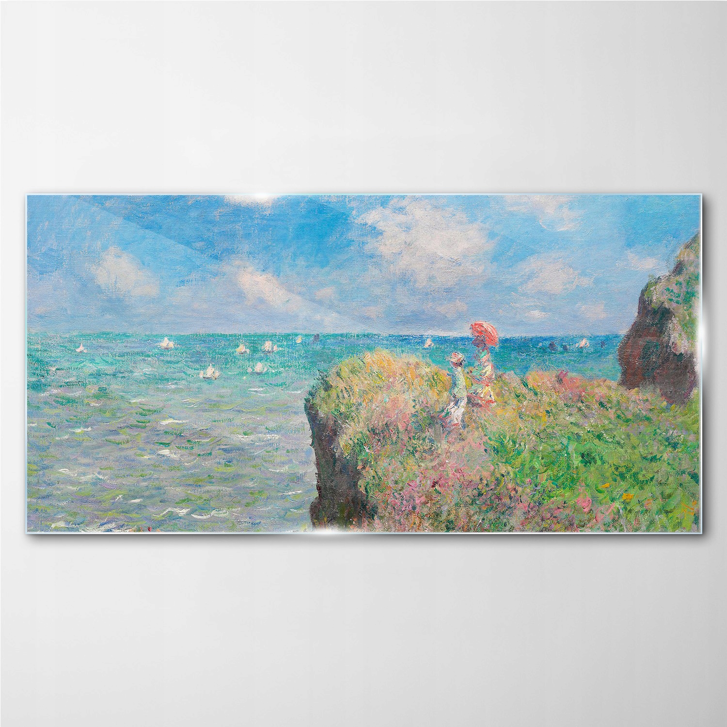 

Foto-obraz szklany Spacer po klifie Monet 100x50