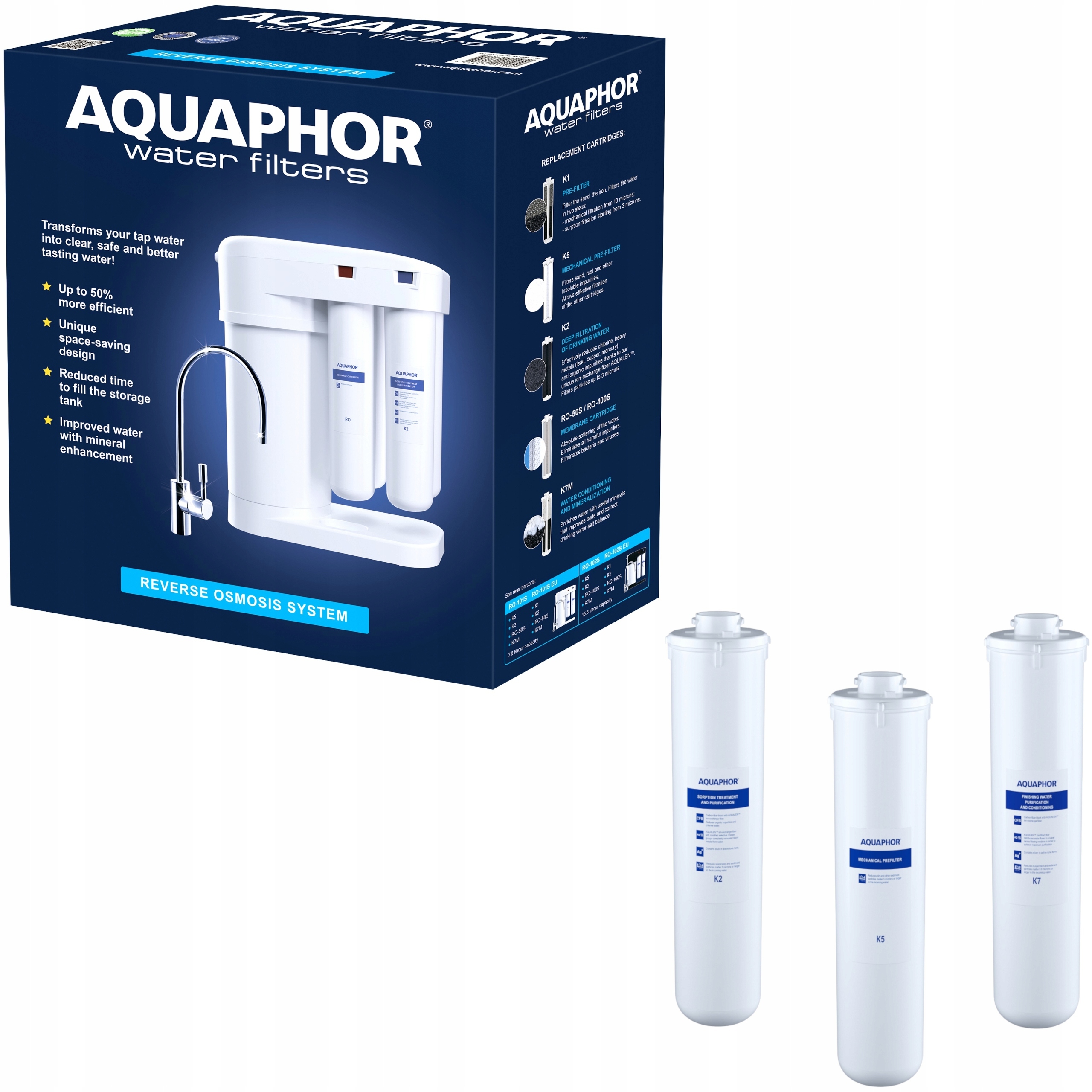 Vodný filter Aquaphor Morion RO-101S +K5, K2, K7M.