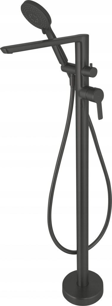 Arnika čierna vaňová batéria, voľne stojaca, so sprchovacím setom (BQA_N17M)