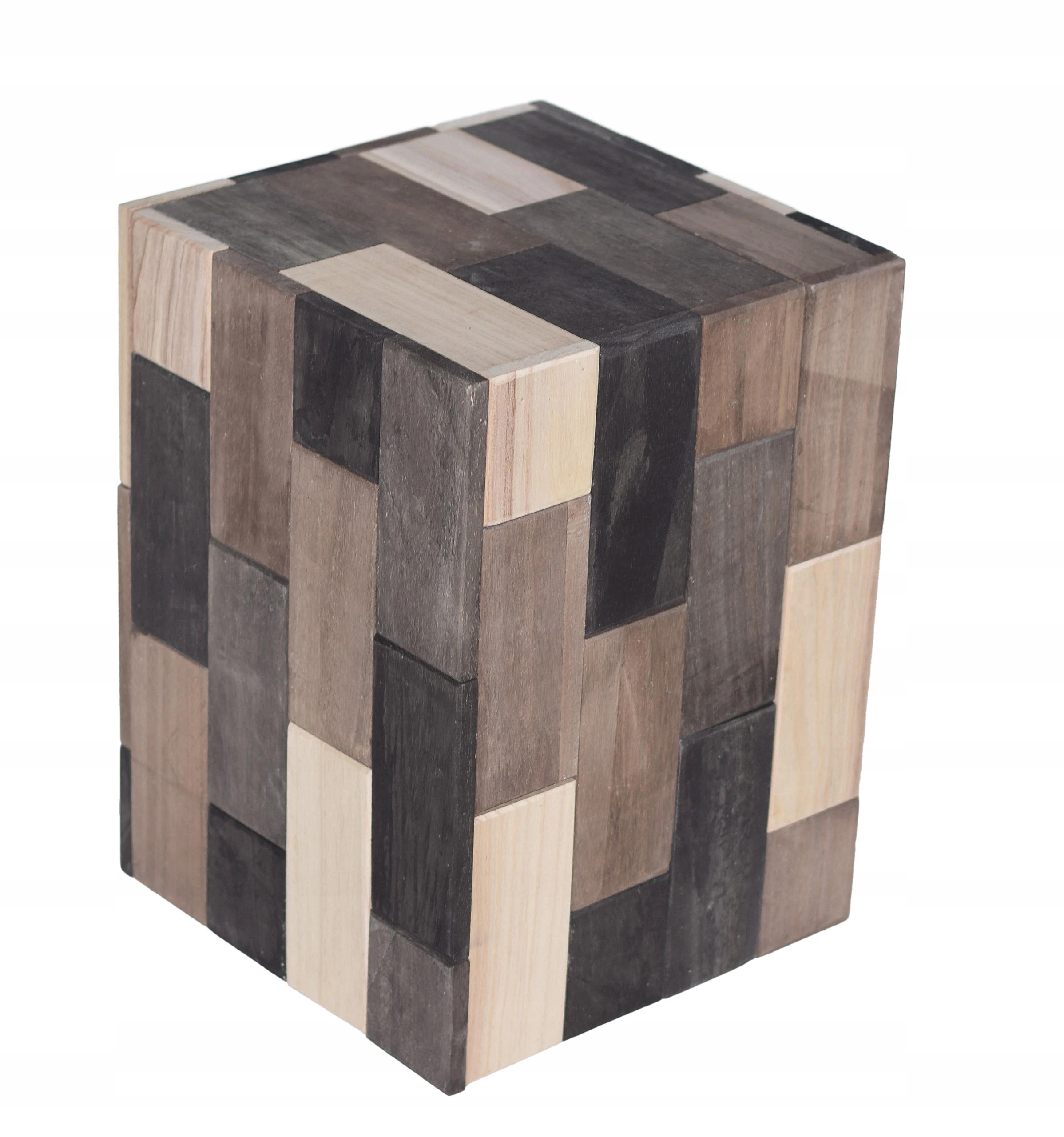 Dřevěný odkládací stolek PatchWood, 29,5x29,5x40 cm