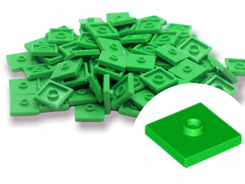 

Lego 87580 Płytka wypustka 2x2 zielony 20szt