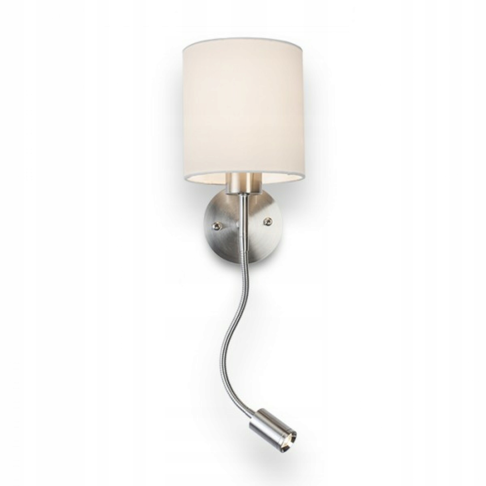 Rendl Versa nástenná lampa biela/matný nikel E27 Led 42+3W 3000K