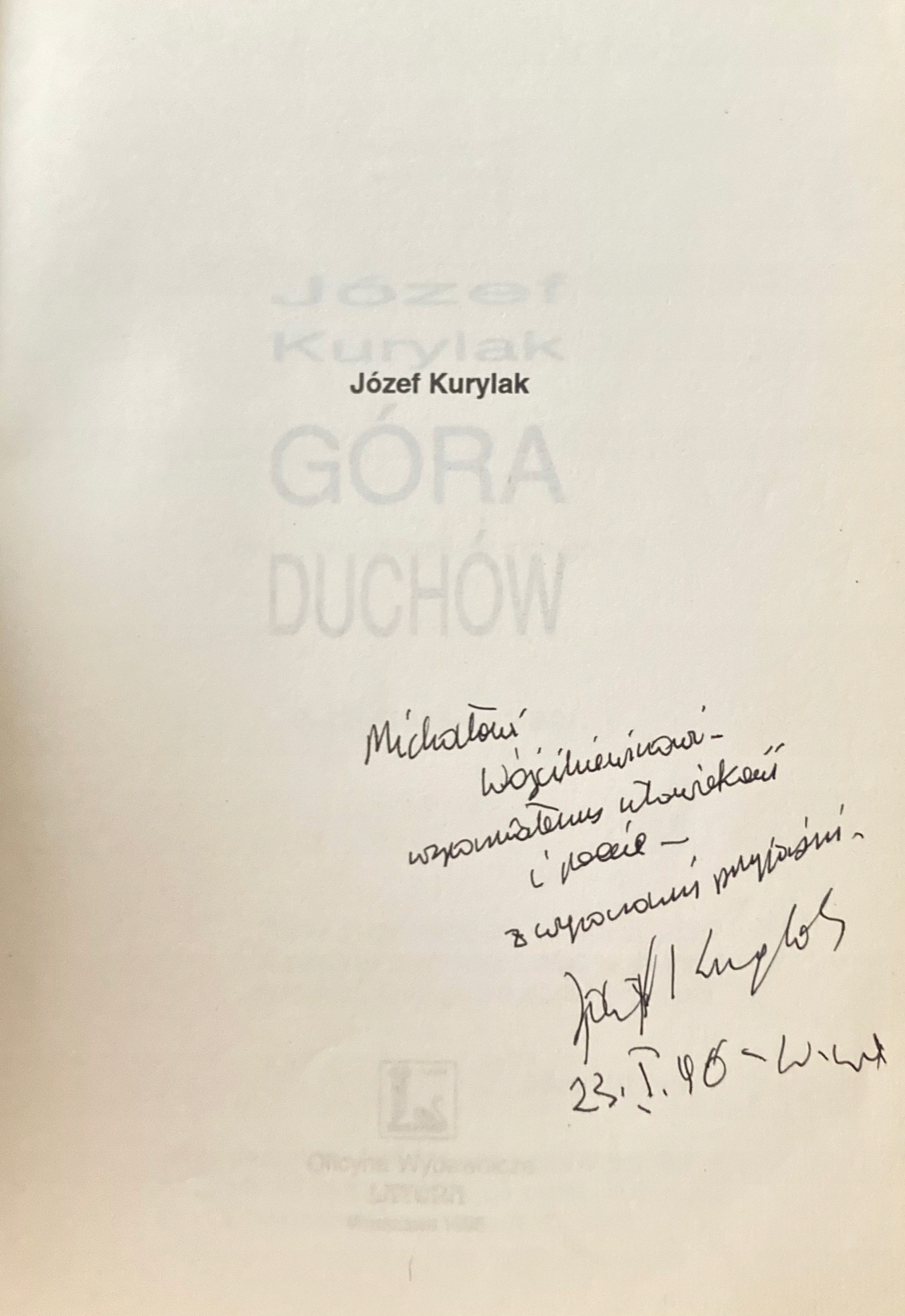 Józef Kurylak - Góra duchów Autograf