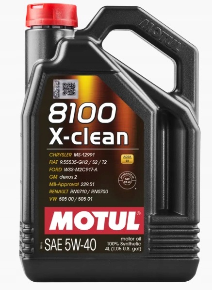 Olej Motul 8100 5W40 X-clean C3 4L