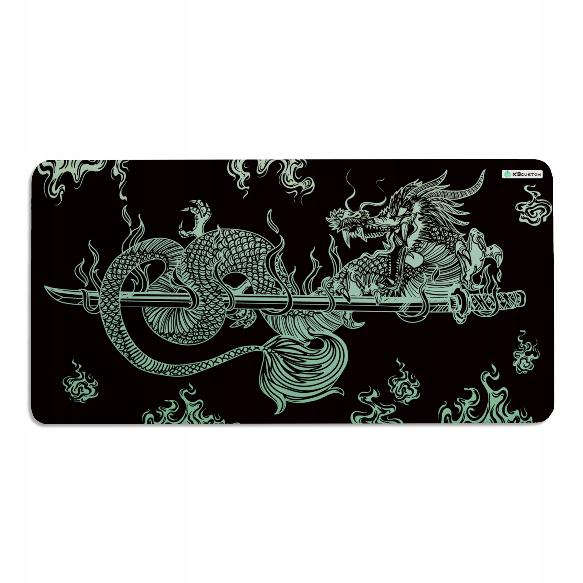 Duża Podkładka Mata Pod Myszkę Mysz 120x60cm XXXL KBcustom Biurko Dragon 19