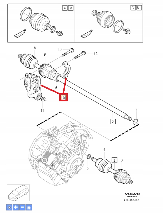 Podpora polosi Volvo 30787842