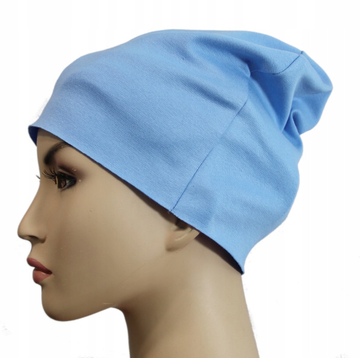 

Czapka Beanie bawełna uniwersalna Błękit