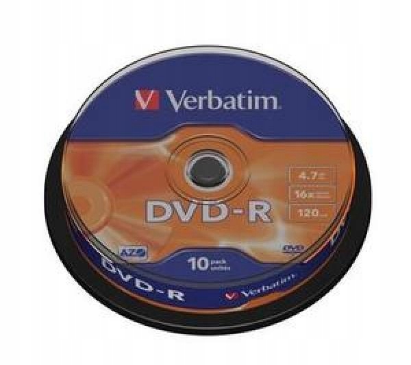 

Verbatim Dvd-r 4,7GB 16X CAKE-10 43523
