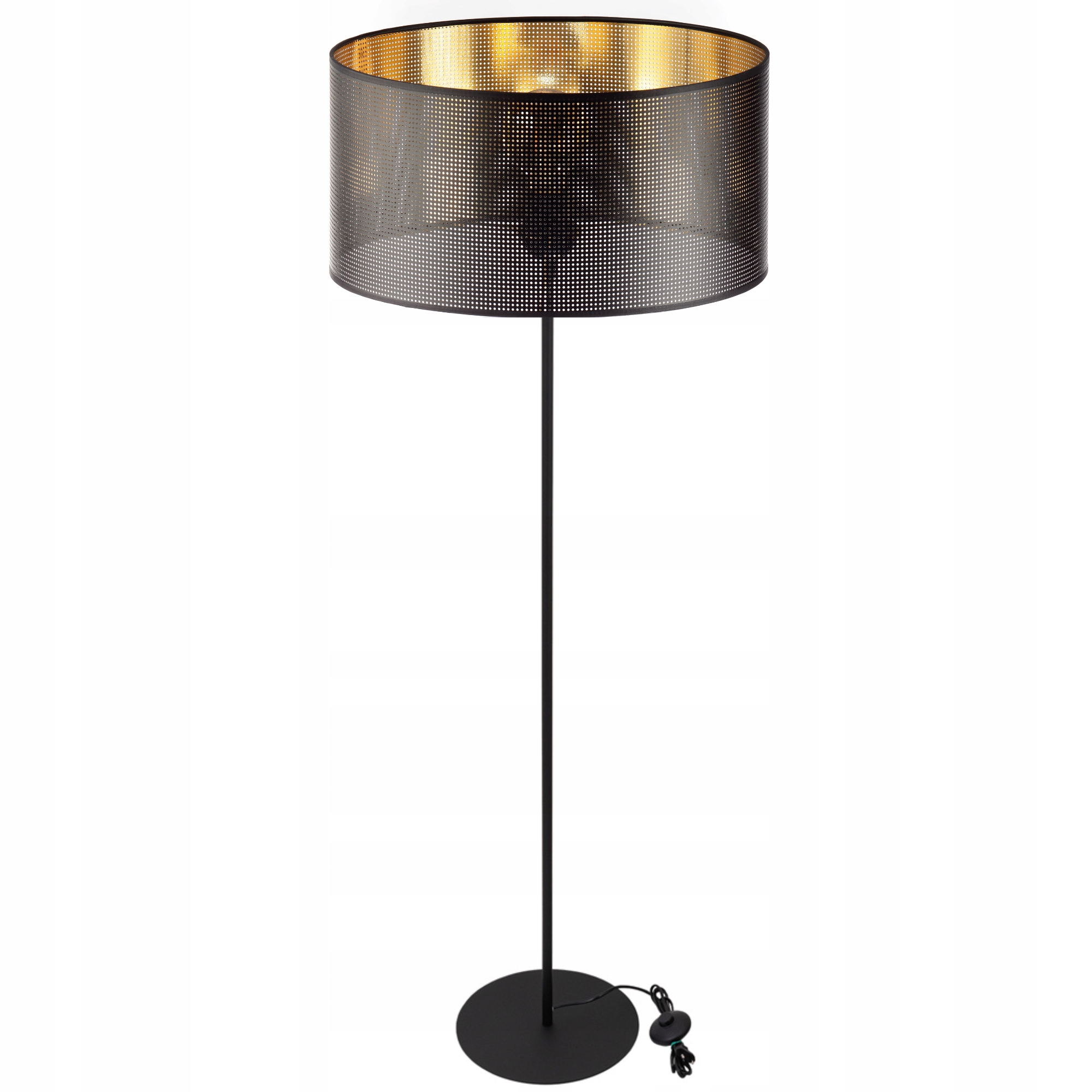 Stojací Lampa Stojací Stínidlo Díry Moderní Zlaté Stínidlo 40 CM Led