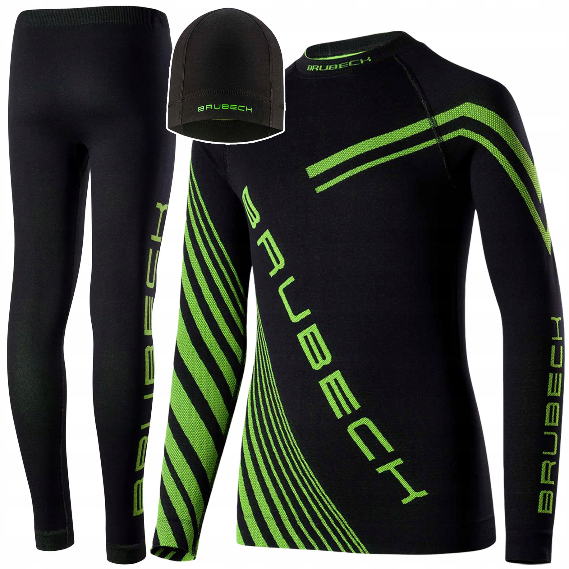 Dětské termoprádlo Brubeck Dry Bluza Kalhoty Čepice 140/146