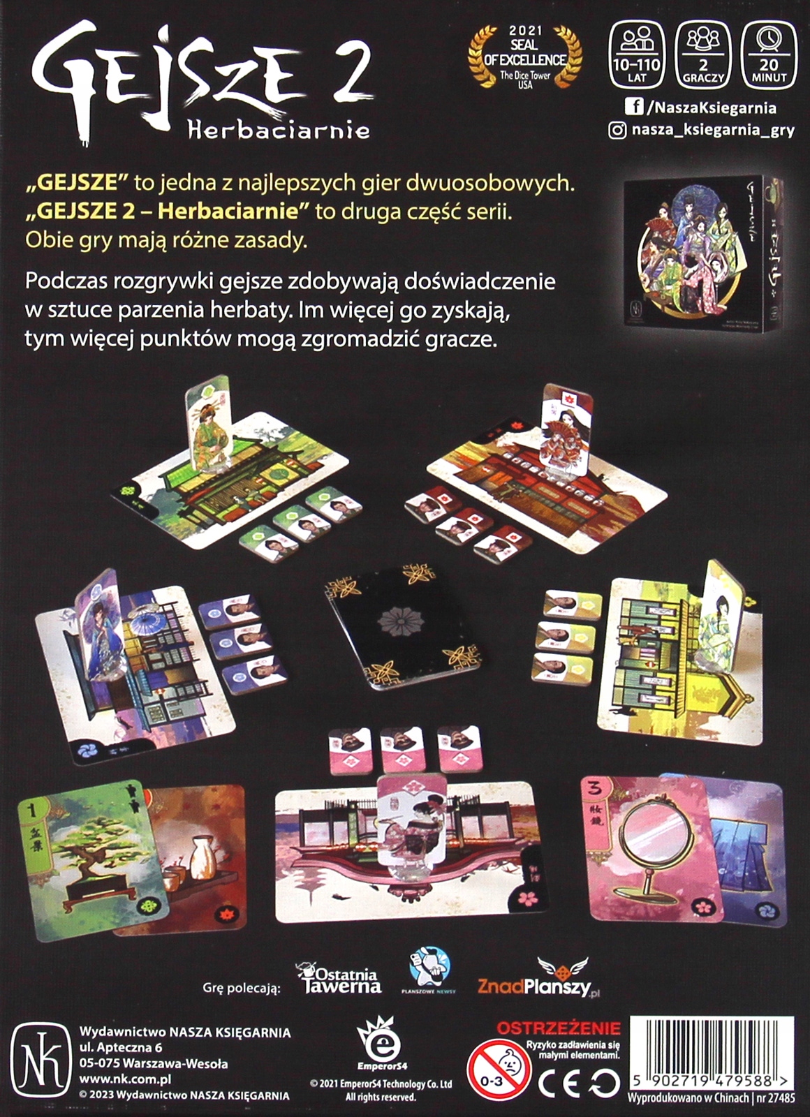 Gejsze 2 Herbaciarnie KARCIANA gra DLA 2 OSÓB Typ Dodatek