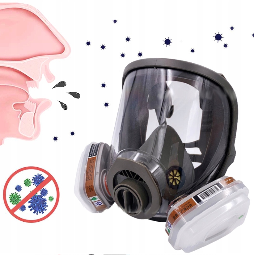 PEŁNA MASKA PRZECIWGAZOWA LAKIERNICZA GAZOWA Marka inny