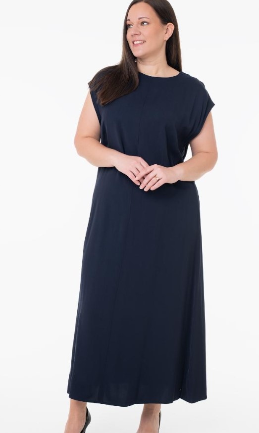 Tommy Hilfiger Šaty Plus Size Tmavě Modrá Maxi 50 6FA