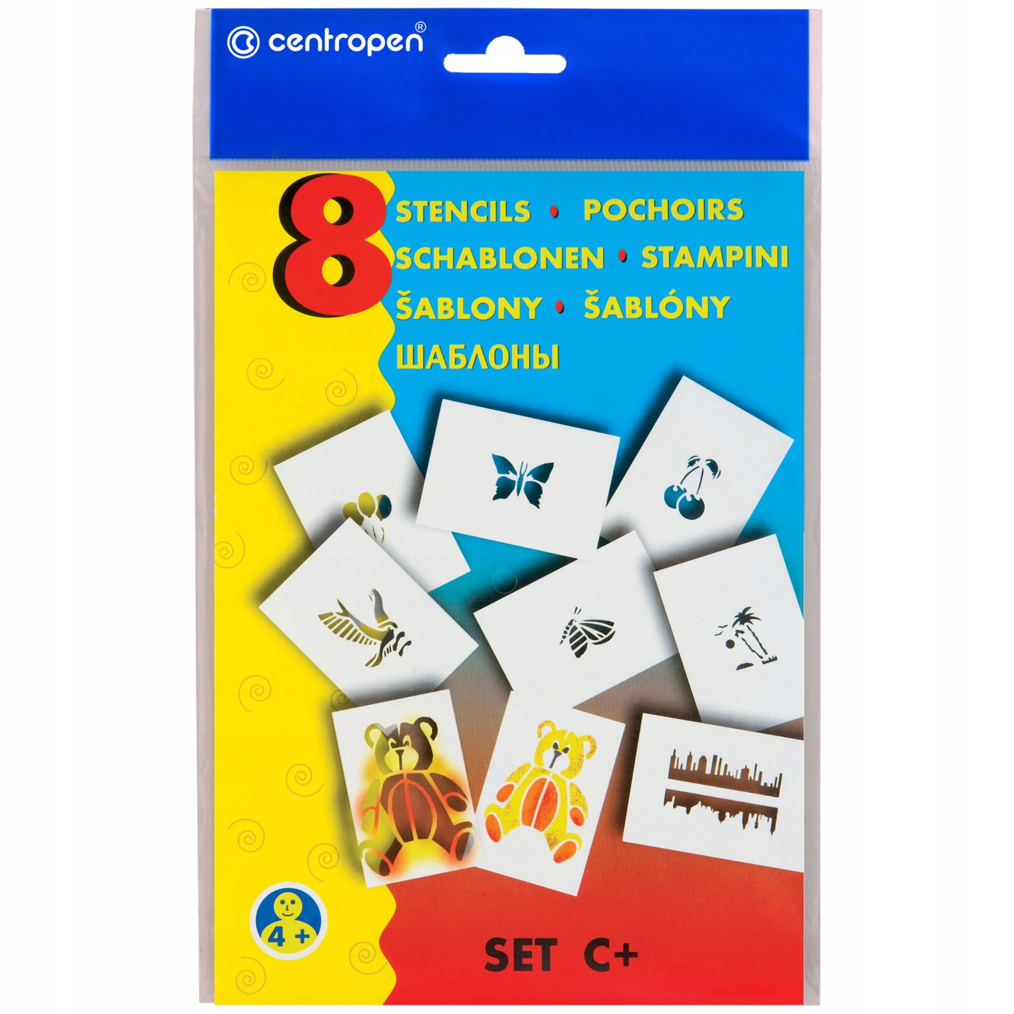 SZABLONY C+ DO RYSOWANIA MALOWANIA Z MOTYWEM PALMY MOTYL ORZEŁ 8 ARKUSZY