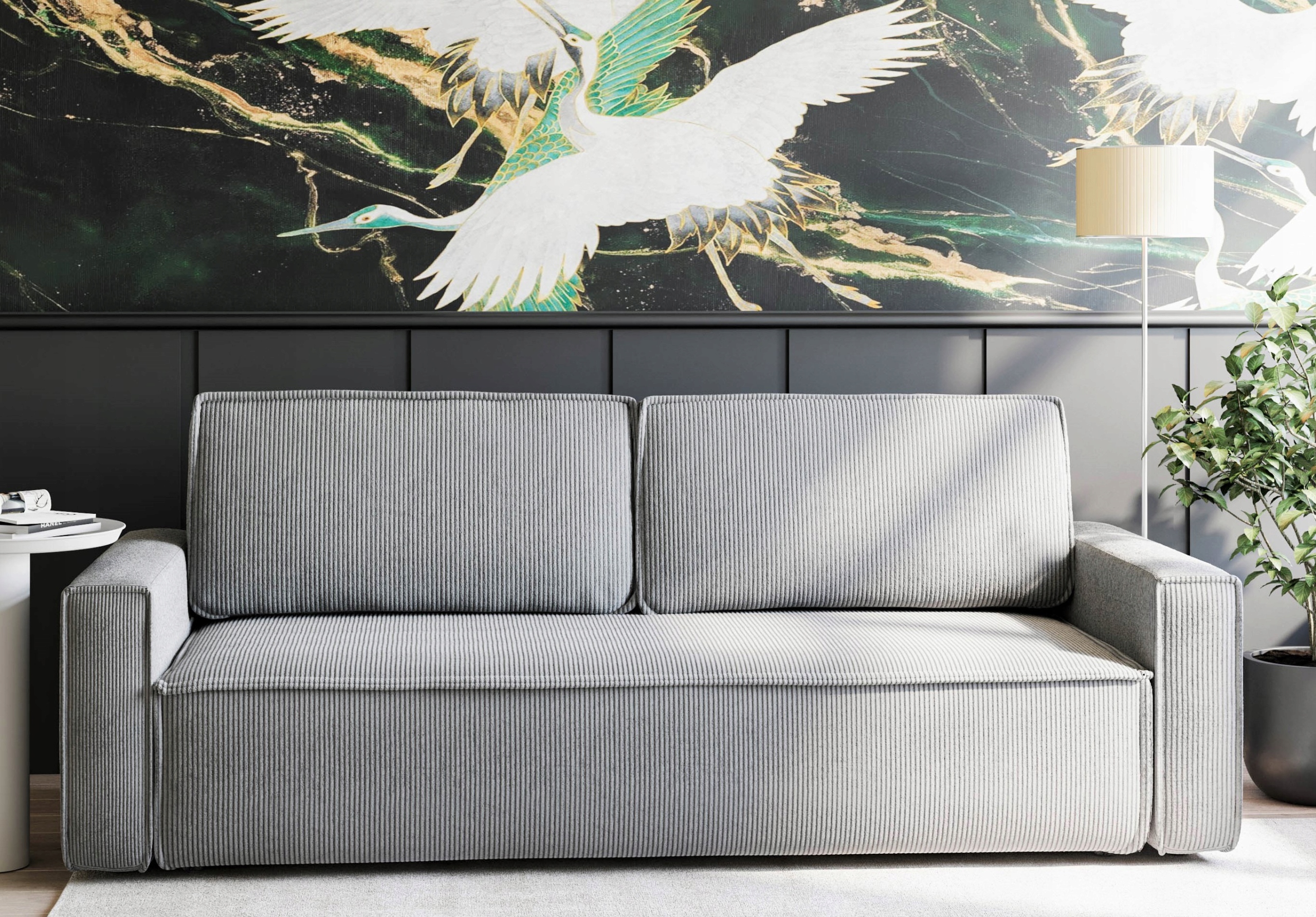 SOFA RAIN TYP AMERYKANKA SZARA 220 CM AUTOMAT DL