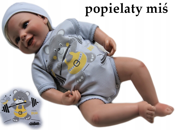 

Body kopertowe pajacyk krótki rękaw 56 z nadrukiem