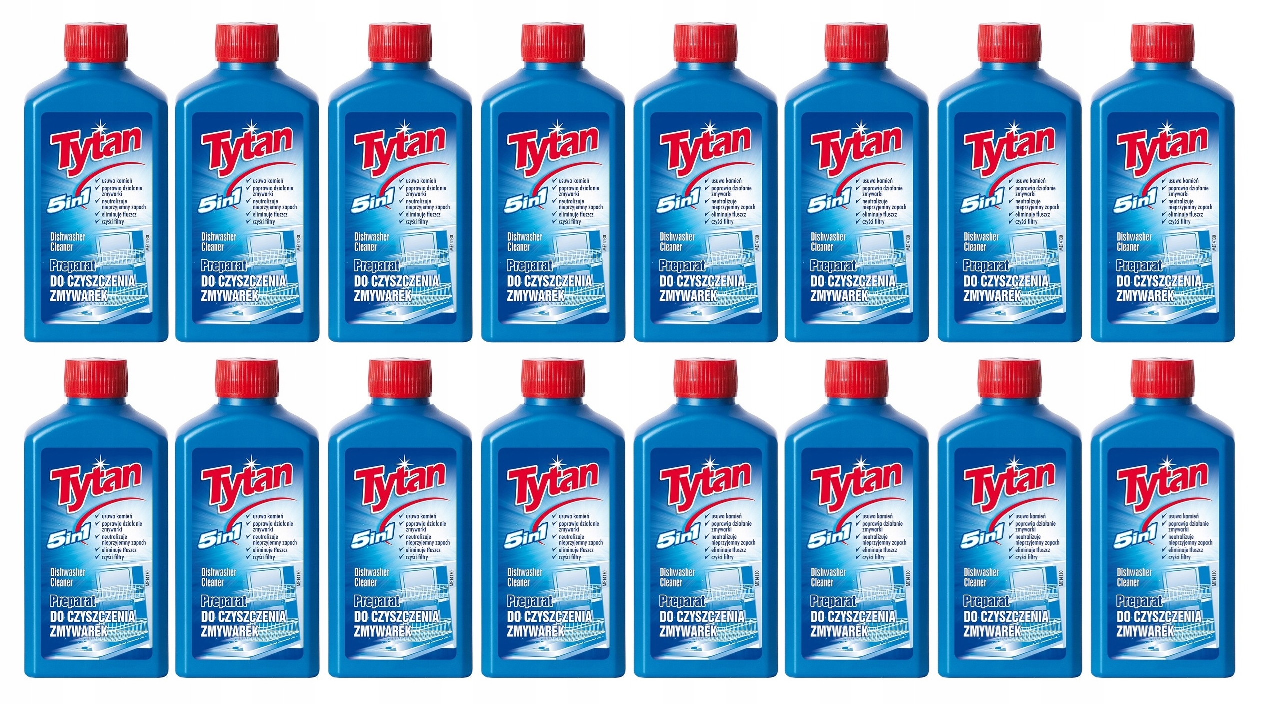 16 x Tytan Přípravek Na Čištění Myček Nádobí Tytan 5 W 1 250 ML