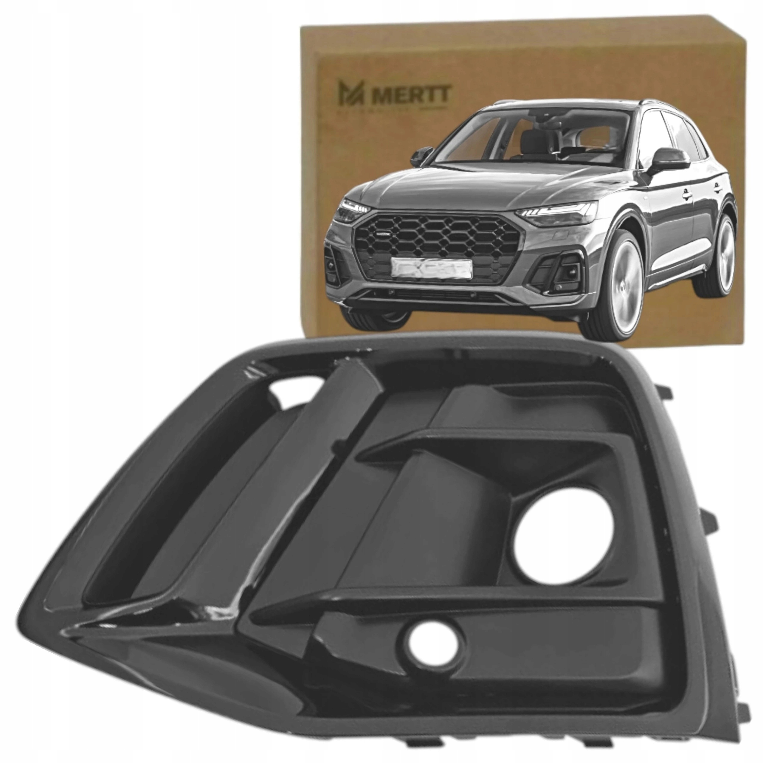 Mřížka Nárazníku Levá Matná Střed Černá Krytka L Audi Q5 Lift Fy 2020-