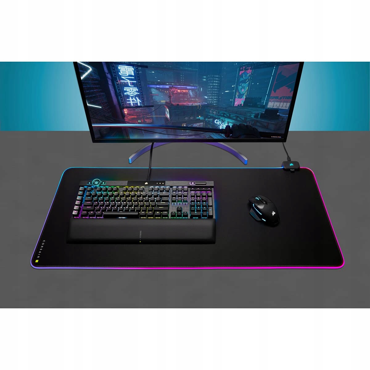 CORSAIR MM700 RGB Podkładka Gamingowa 930x400mm Dwa Porty USB — miniatura 3