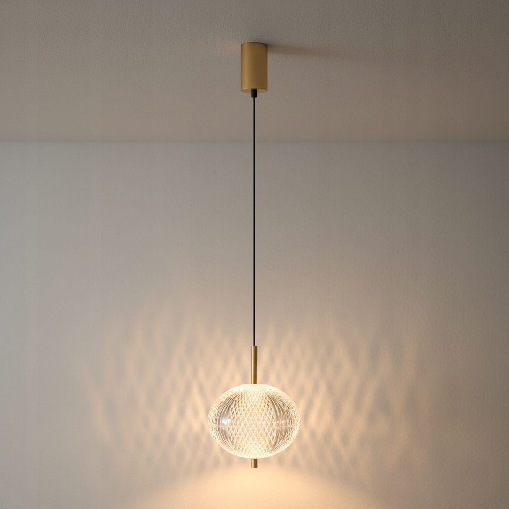 Závěsná lampa ve tvaru koule s ozdobnými prvky, regulace barvy Galatea obývací pokoj