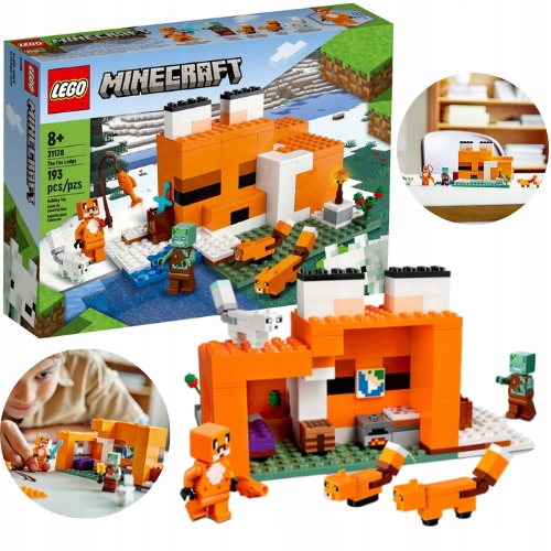

Lego Maincraft 21178 Siedlisko Lisów Dom Lisek Lis