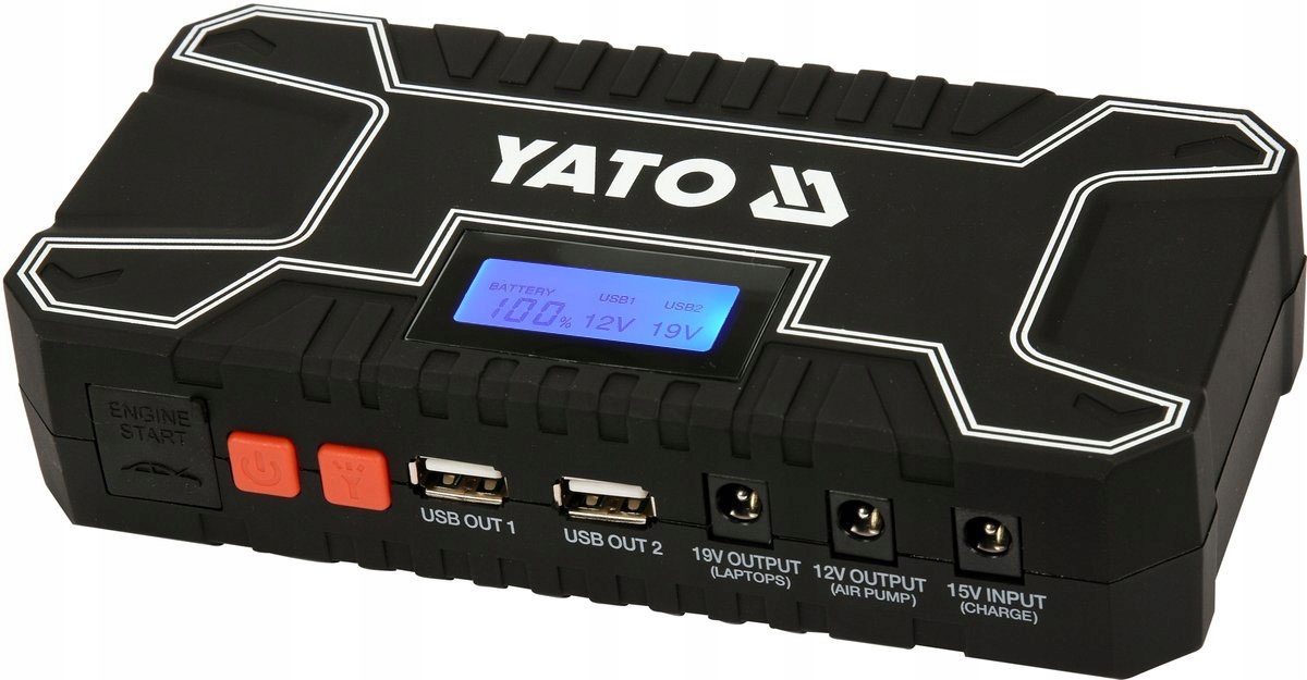 POWERBANK JUMP STARTER BOOSTER 12000mAh 500A LCD Waga produktu z opakowaniem jednostkowym 0.866 kg