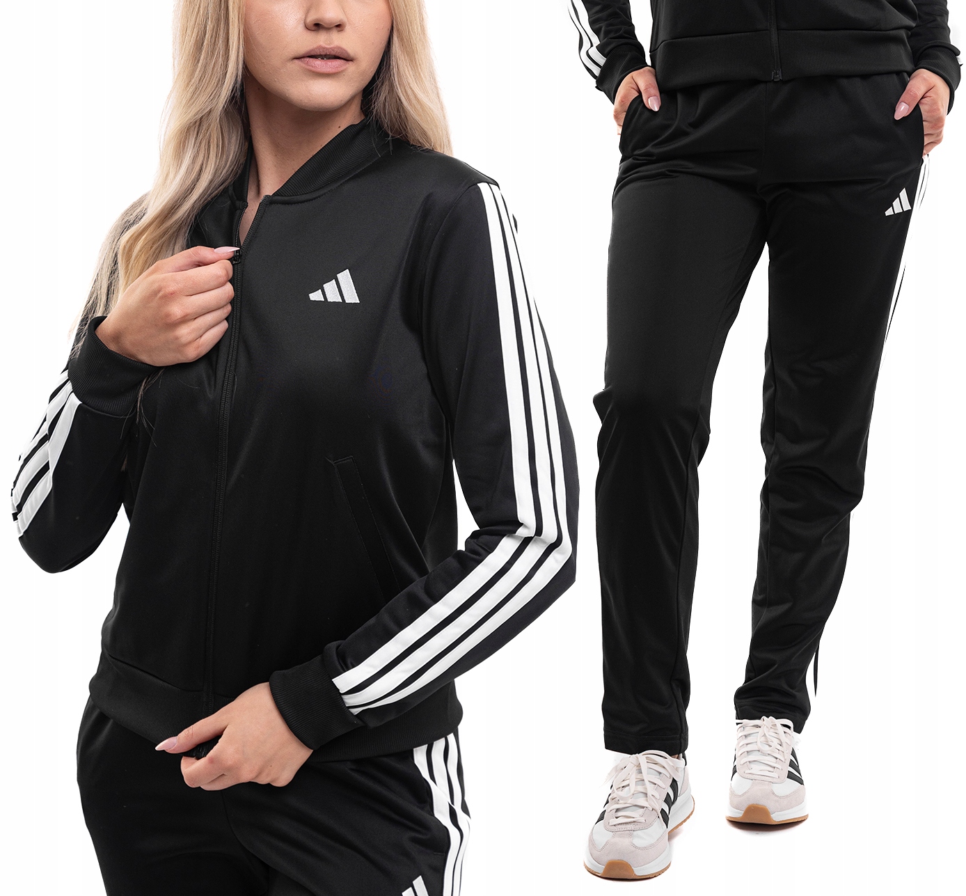 Dámská Teplákovka souprava adidas Mikina kalhoty, sportovní trénink, černá vel. M