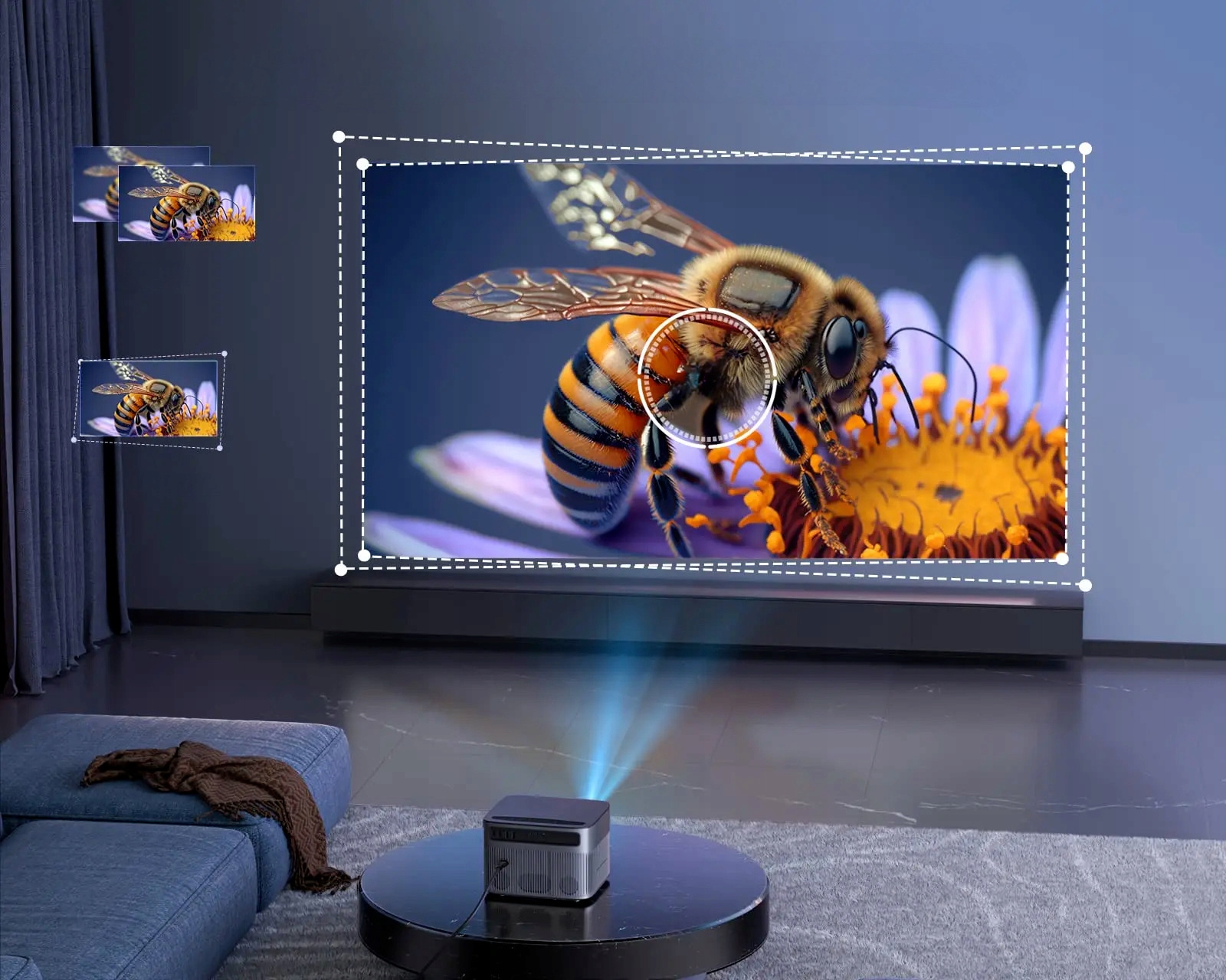 PROJEKTOR 4k Full HD Rzutnik 15000lm 1080p WiFi Bluetooth Auto-focus Głośność pracy 40 dB