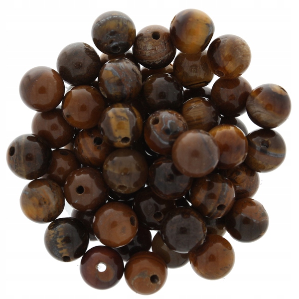 Klenotnický kámen Tygří oko 6mm 38 Cm x5 šňůr