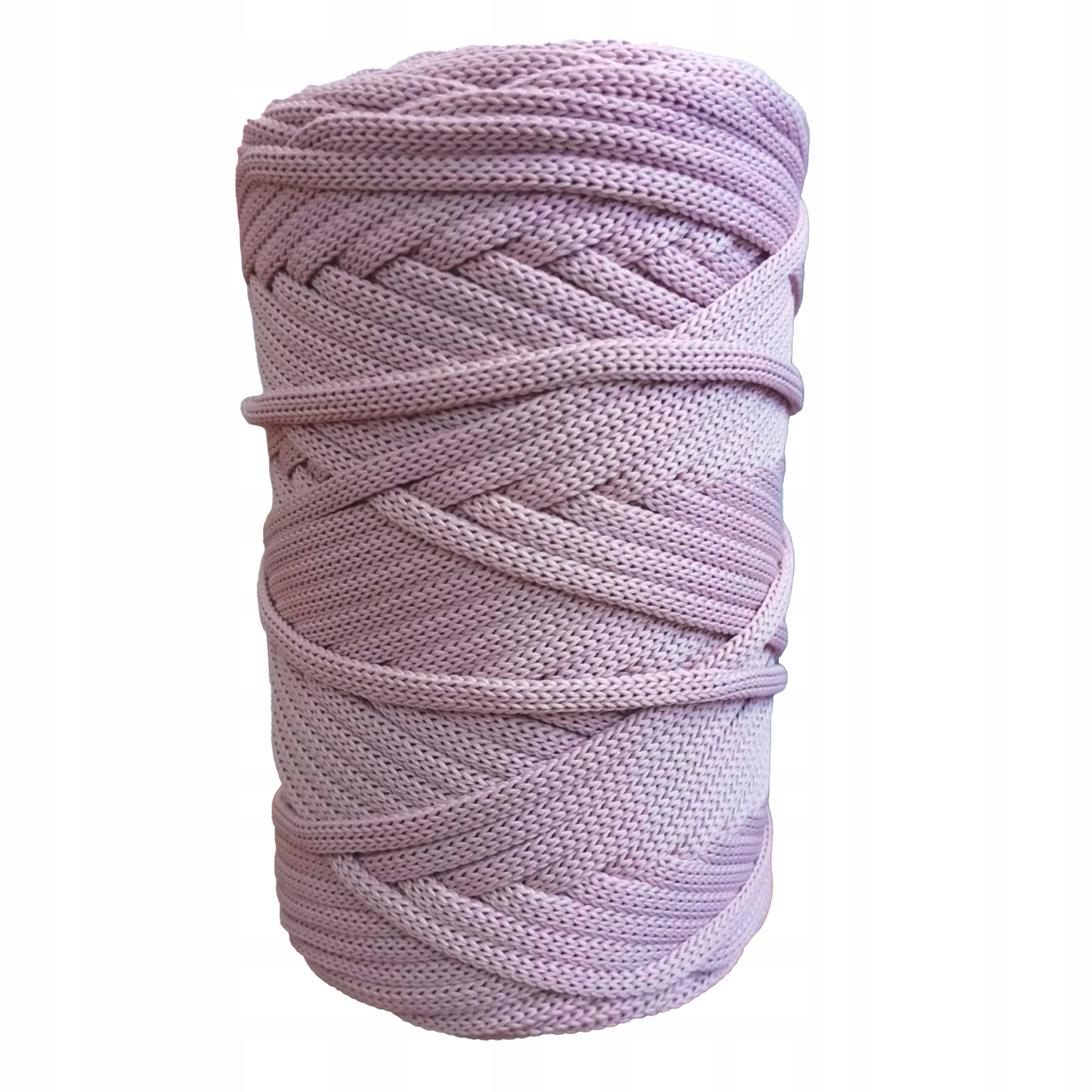 Polyesterová šňůra na makramé ruční práce plochá 5 mm 100 m Starorůžová 1 Ks