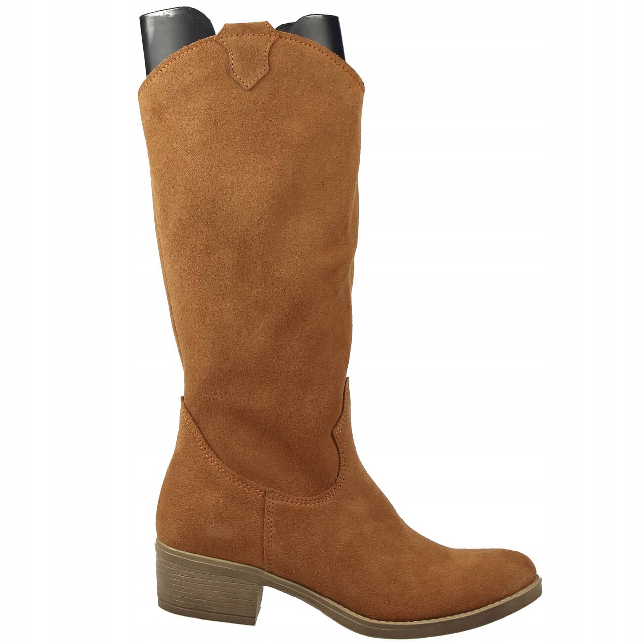 Damskie kozaki skórzane kowbojki Bastek Rude 38