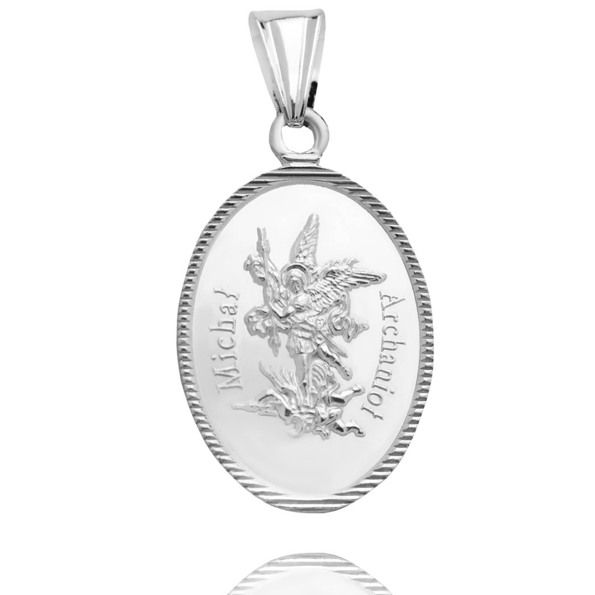 Svatý Michal Archanděl Stříbrný Dámský Medailonek Pro Muže