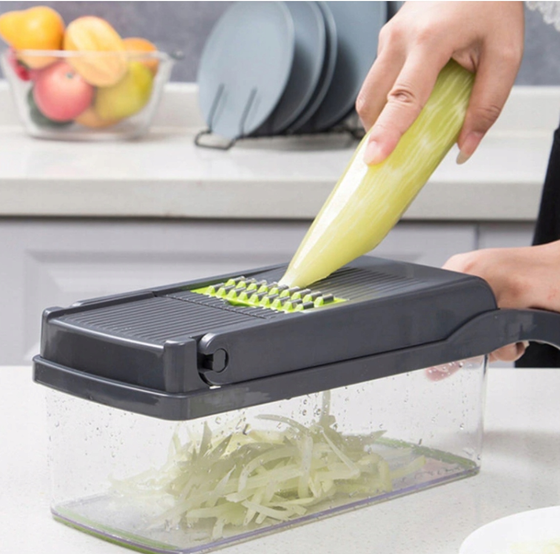 Krajalnica SZATKOWNICA Tarka do warzyw owoców frytek MEGA ZESTAW 16W1 Marka bez marki