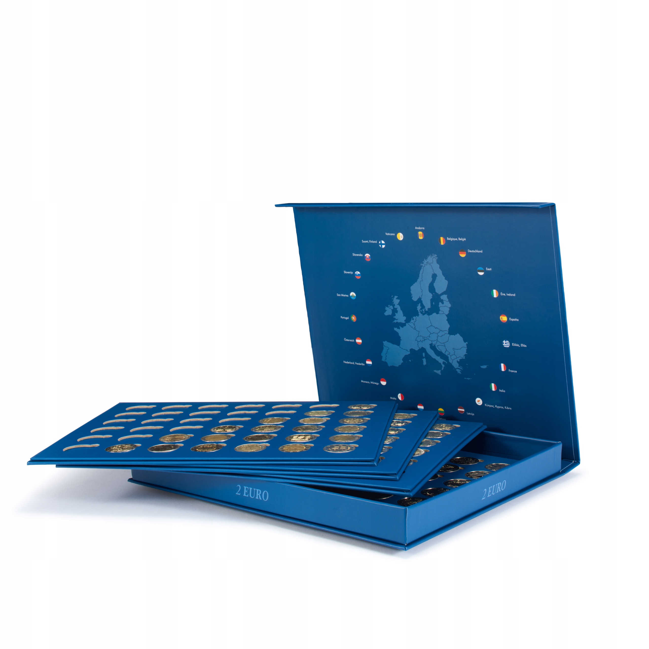 Elegantní Kazeta Leuchtturm Presso Na 168 Mincí 2 Euro