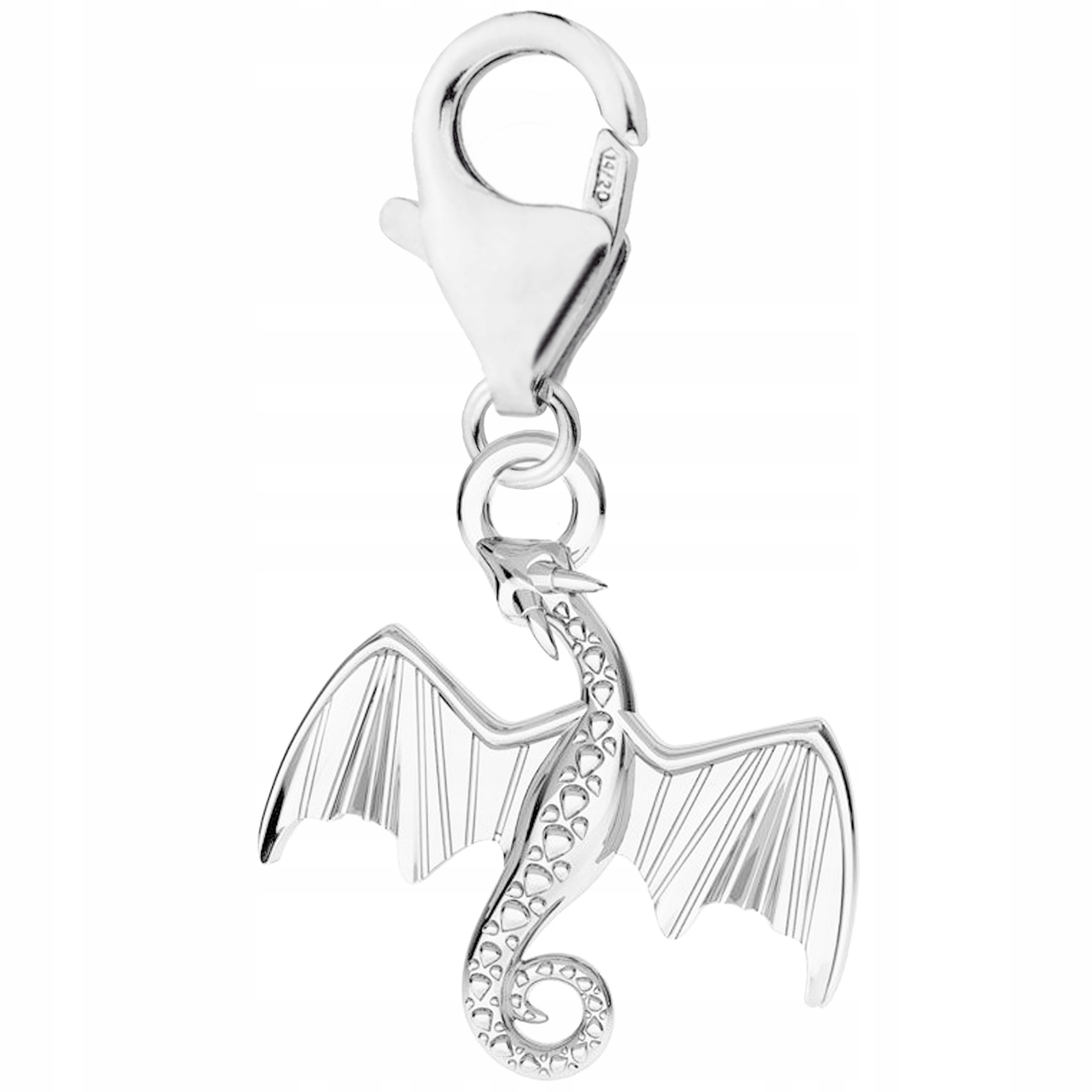 

Zawieszka wiszący Smok Dragon srebro 925