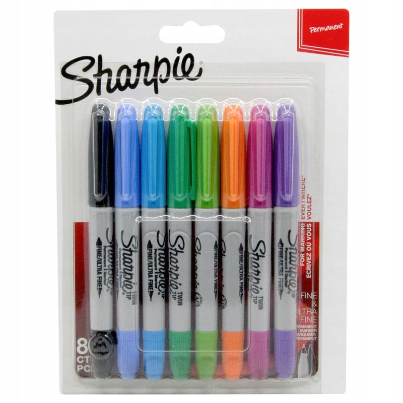 8KS Sharpie Marker Značkovač Fix Na Kreslení Motivů Duální