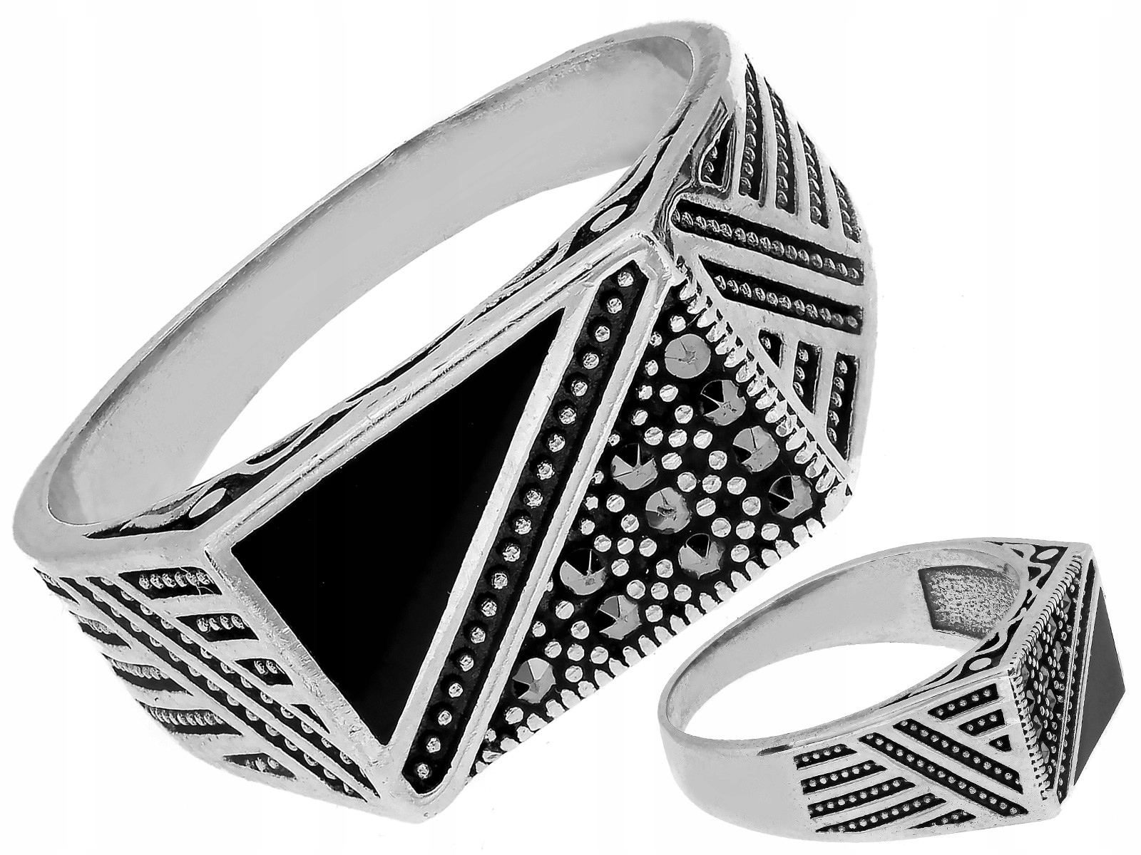 Pánský prsten ze stříbra 925, efektní, značkový