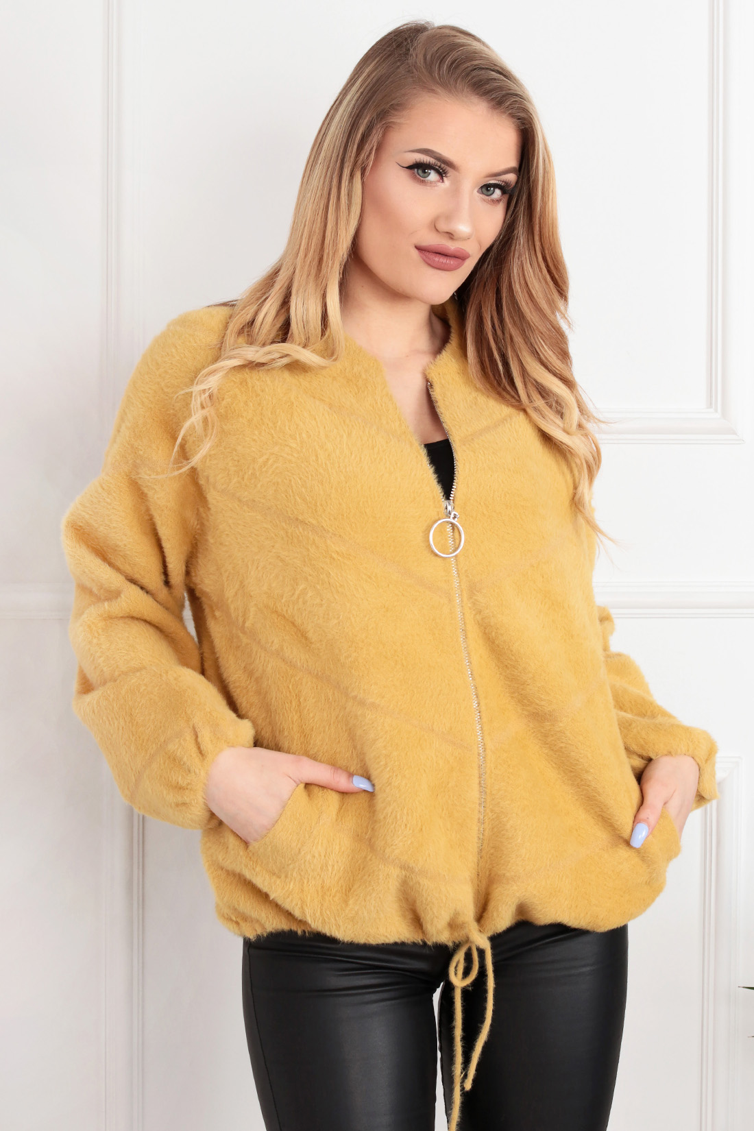 ALPAKA SWETER BOMBERKA BLUZA ZAMEK KOLORY 2040 Marka bez marki